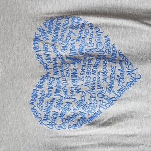 EV1 "Find your State" Valentine Grey with blue lettering Shirt